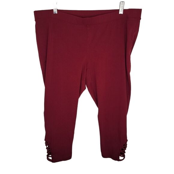 Catherines Active Capri Leggings lattice detail Size 2x - Picture 1 of 5